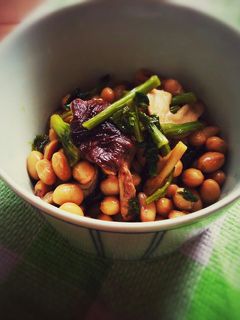 菜ばなと大豆の炒め煮-レシピのメイン写真