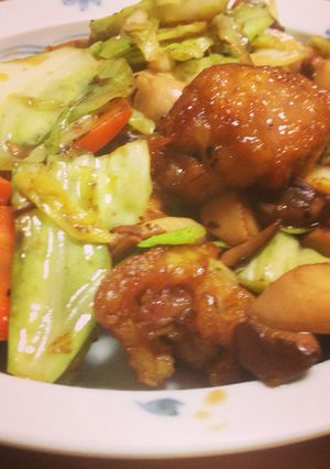 野菜炒め唐揚げ入り-レシピのメイン写真
