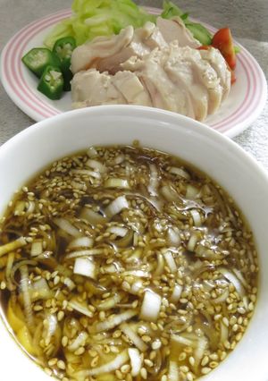 簡単手間いらず「鶏むね肉&ネギだれ」-レシピのメイン写真