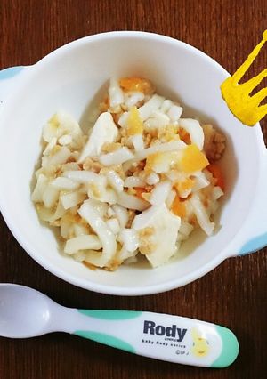 離乳食後期～♡野菜と豆腐の納豆うどん-レシピのメイン写真