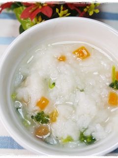 離乳食後期 にんじんとブロッコリーかゆ-レシピのメイン写真