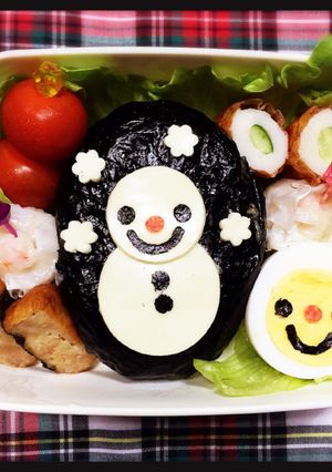 雪だるまキャラ弁☆簡単-レシピのメイン写真