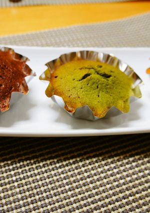 ３色マドレーヌ　バニラ　ショコラ　抹茶-レシピのメイン写真