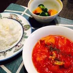 รูปของ チキンとトマトの煮込み♡