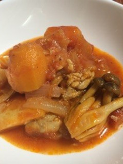 圧力鍋で簡単!鶏と野菜のトマト煮-レシピのメイン写真
