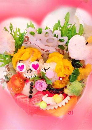バレンタインKissキャラ弁-レシピのメイン写真
