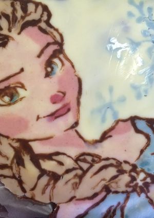 キャラチョコプレート／アナ雪エルサ-レシピのメイン写真