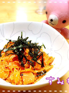 たらことピラピラ人参の醤油マヨ炒め-レシピのメイン写真