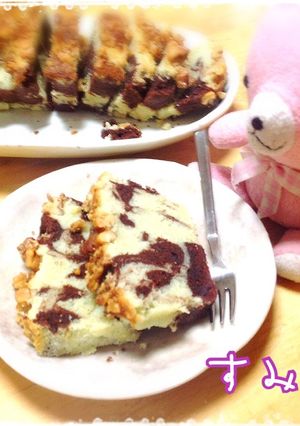 卵白消費にチョコミントマーブル胡桃ケーキ-レシピのメイン写真
