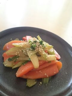 人参とセロリのきんぴら☆醤油だけで簡単♪-レシピのメイン写真