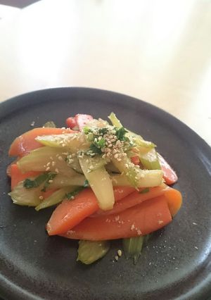 人参とセロリのきんぴら☆醤油だけで簡単♪-レシピのメイン写真