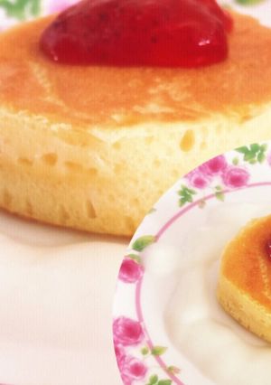 カロリー控えめ♡分厚いホットケーキ♡HM-レシピのメイン写真