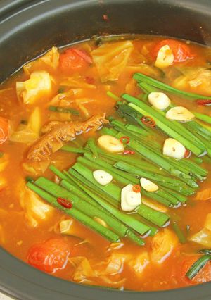 袋詰を使った簡単トリッパ鍋【天狗缶詰】-レシピのメイン写真