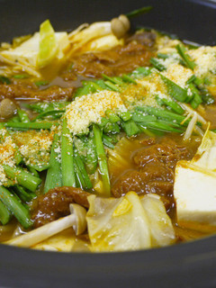 トリッパを使ったカレーもつ鍋【天狗缶詰】-レシピのメイン写真