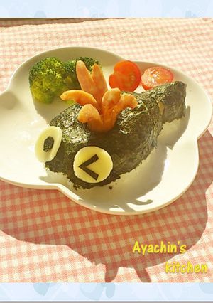 ♪くじらおにぎり♪-レシピのメイン写真