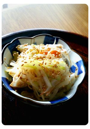 レンジで簡単＊節約☆もやしの塩ごまナムル-レシピのメイン写真