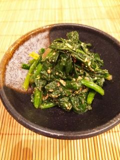 5分で!!ホウレン草のごま和え♪-レシピのメイン写真