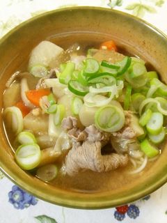 味噌味の根菜にゅうめん-レシピのメイン写真