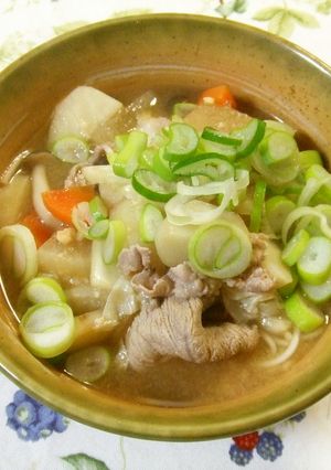 味噌味の根菜にゅうめん-レシピのメイン写真