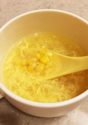 ふんわり卵スープ*たっぷりコーン入り♪-レシピのメイン写真