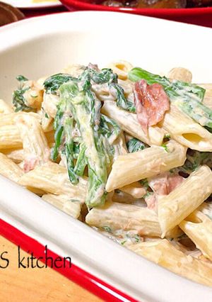 春菊と梅干しの和風ペンネサラダ♪-レシピのメイン写真