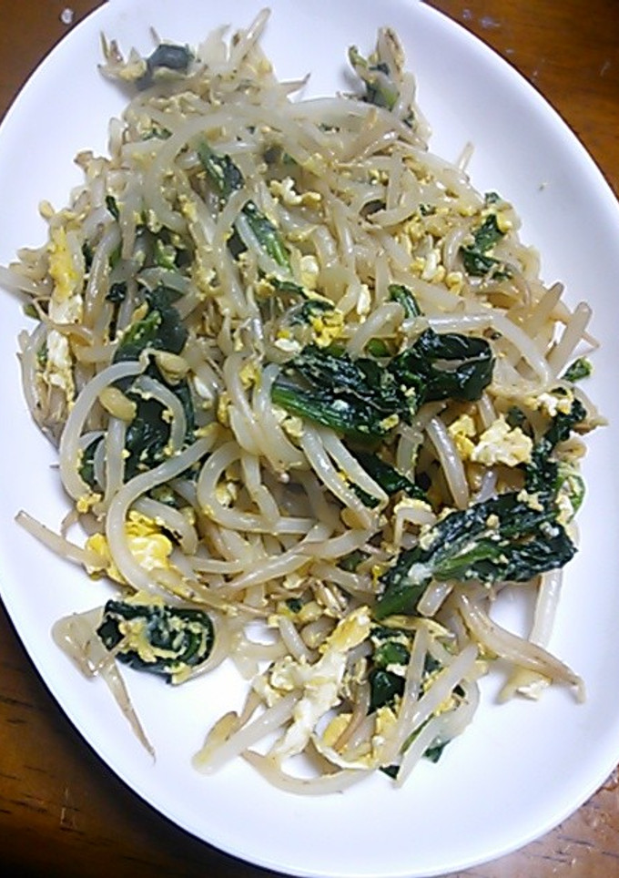 もやしとほうれん草の卵とじ-レシピのメイン写真
