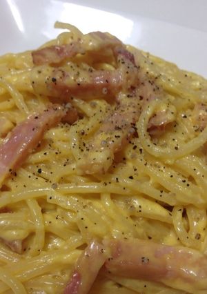 おしゃれ昼食♡絶品カルボナーラ-レシピのメイン写真