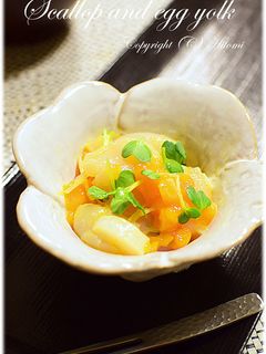 濃厚とろん☆冷凍卵とホタテの和え物-レシピのメイン写真