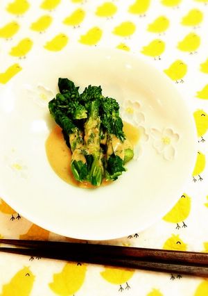 菜の花の豆乳ピリ辛だれ♪-レシピのメイン写真