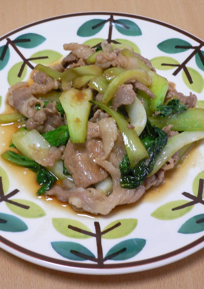 豚肉と青梗菜のオイスターソース炒め-レシピのメイン写真