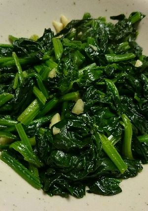 ほうれん草のにんにく炒め-レシピのメイン写真