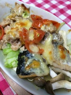 鯖缶の野菜グラタン風!-レシピのメイン写真