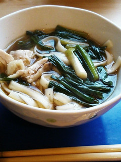 鶏肉のスープで鳥南蛮うどん-レシピのメイン写真