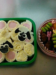 キャラ弁『ひつじのショーン弁当♪』-レシピのメイン写真