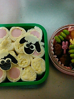 キャラ弁『ひつじのショーン弁当♪』-レシピのメイン写真