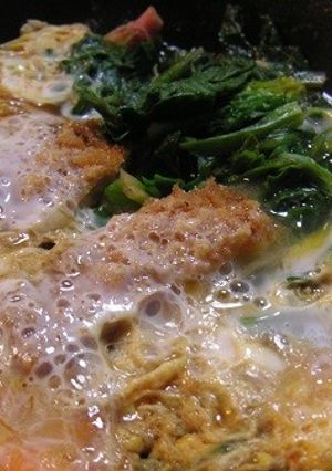 ほうれん草入りカツ煮-レシピのメイン写真