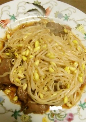 うま味だしで、牛肉ともやしのごま油炒め-レシピのメイン写真
