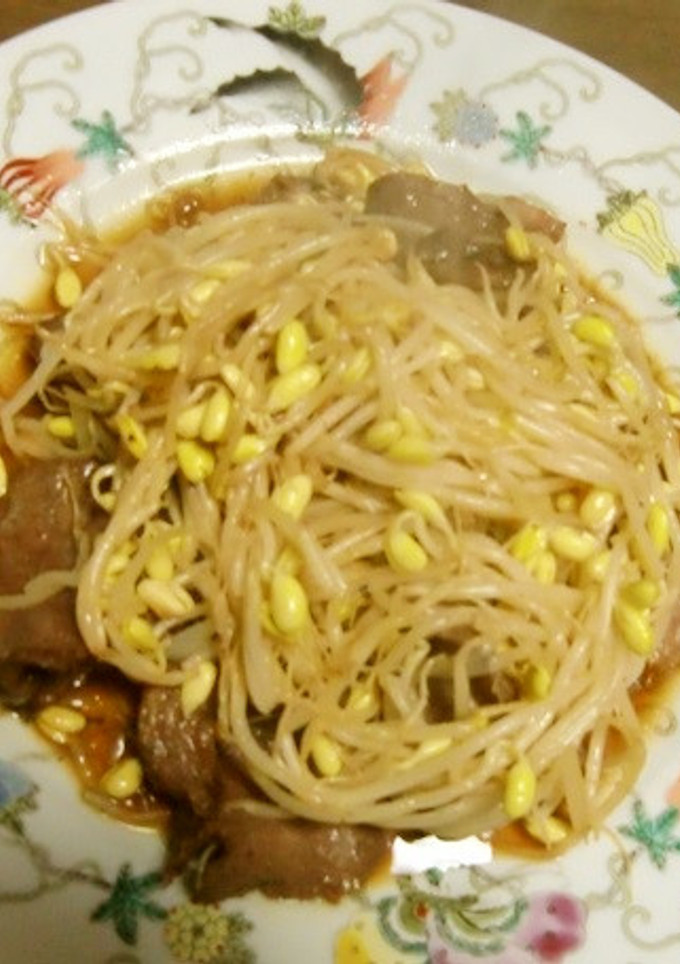 うま味だしで、牛肉ともやしのごま油炒め-レシピのメイン写真