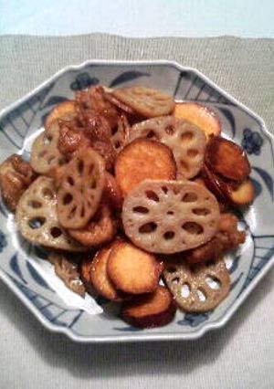 ▽鶏肉と根野菜の甘酢炒め△-レシピのメイン写真