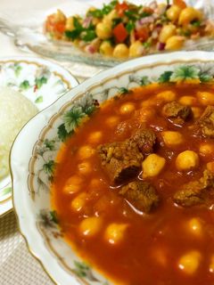 トルコ家庭料理☆ひよこ豆とお肉のトマト煮-レシピのメイン写真