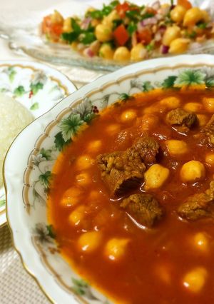 トルコ家庭料理☆ひよこ豆とお肉のトマト煮-レシピのメイン写真