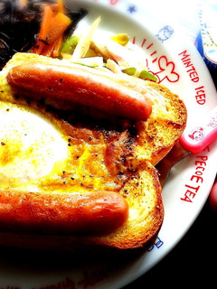卵 ウィンナー チーズカレートースト-レシピのメイン写真