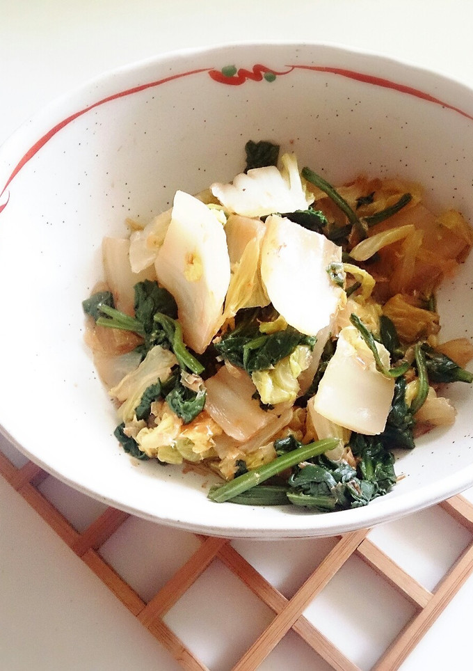 あと一品♡白菜とほうれん草の和え物-レシピのメイン写真