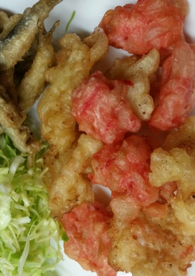 甘酢らっきょのかき揚げ２種類-レシピのメイン写真