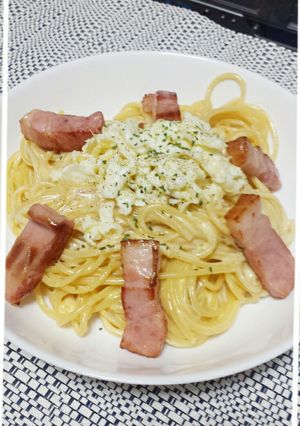 厚切りベーコンの濃厚カルボナーラ-レシピのメイン写真
