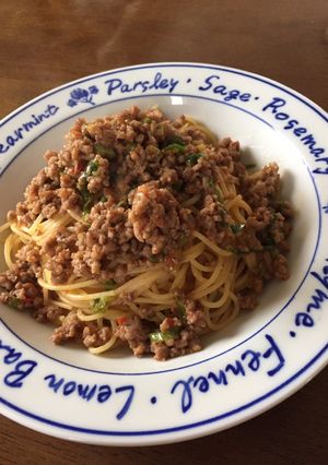 ひく肉のピリ辛パスタ-レシピのメイン写真