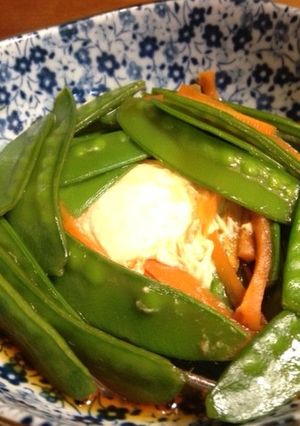 簡単♪さやえんどうの卵煮-レシピのメイン写真