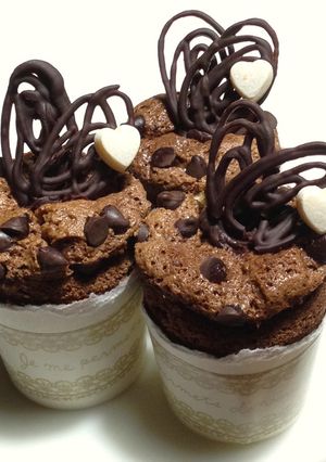紙コップで♪チョコレートシフォンケーキ-レシピのメイン写真