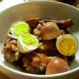 鶏手羽と卵の煮物