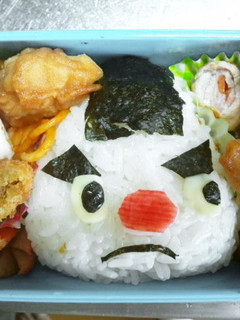 妖怪ウオッチ【おにぎり侍】キャラ弁-レシピのメイン写真